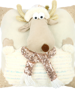 5686 CUSHION W MOOSE WINTER GRACE